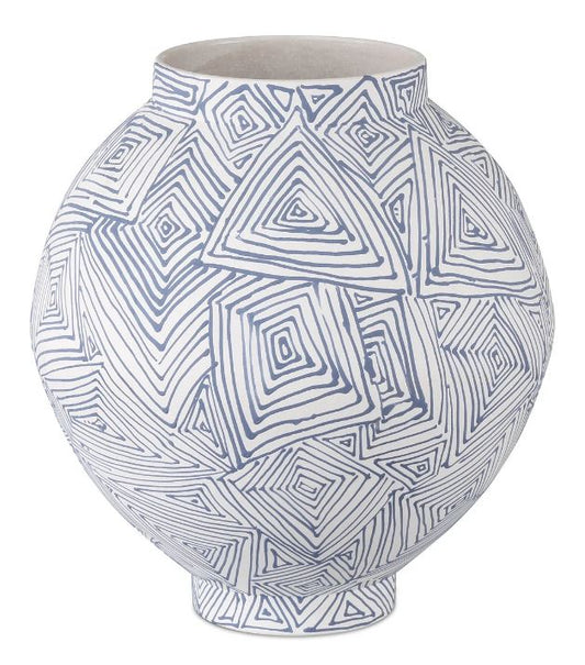 Blue Zag Vase