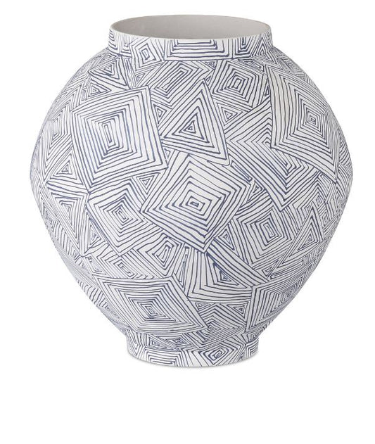 Blue Zag Vase