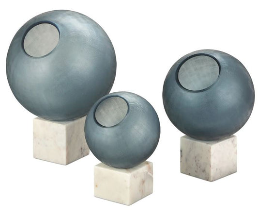 Blue Orb Set of 3