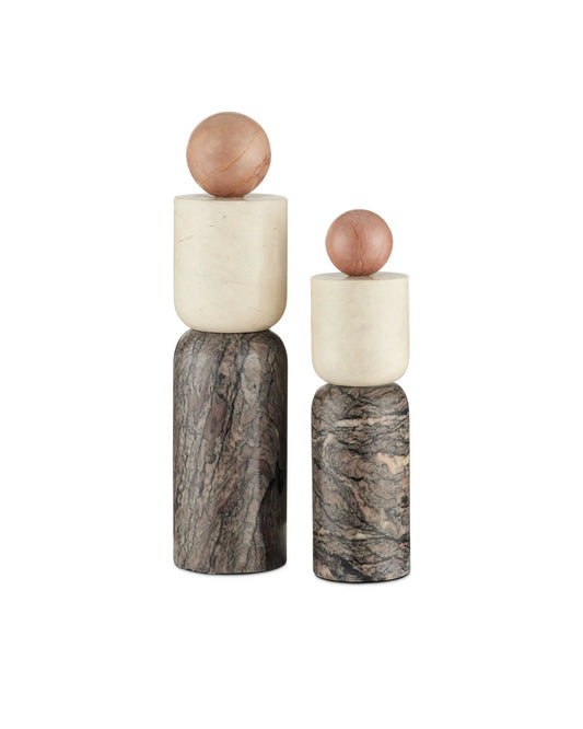 Tobias Marble Sculptures, Set of 2