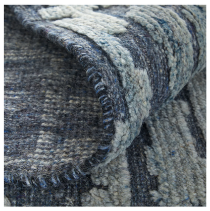 Blue Textured Rug