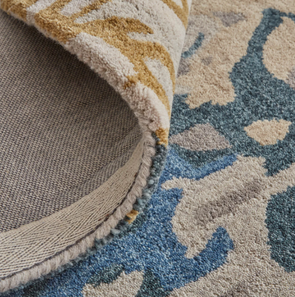 Gold, Blue, & Gray Rug