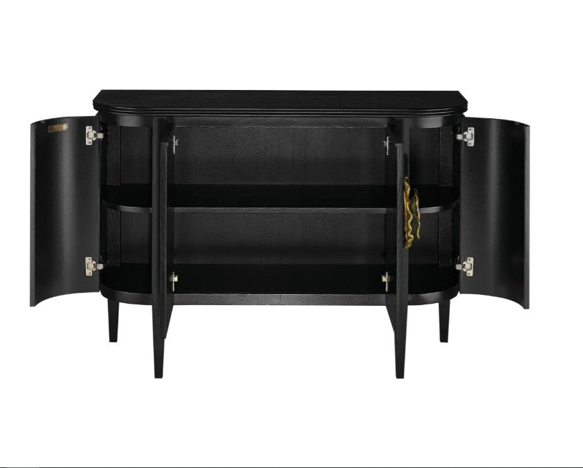 Betty Black Demi-Lune Cabinet